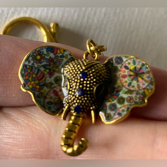 Gold Plated Elephant Keychain Bag Charm New Last 2!! - Picture 2 of 4